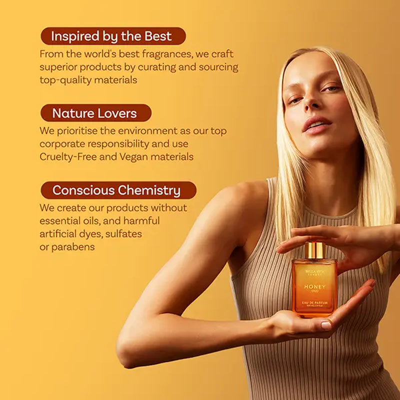 Bella Vita Luxury'S Honey Oud | Eau De Parfum 100Ml (3.4 Fl Oz) | Patchouli, Vanilla, Bergamot | Floral & Spicy | Made with Clean & Vegan Essentials Oils | Cruelty Free Fragrance Perfume | Super Brand Day Exclusive