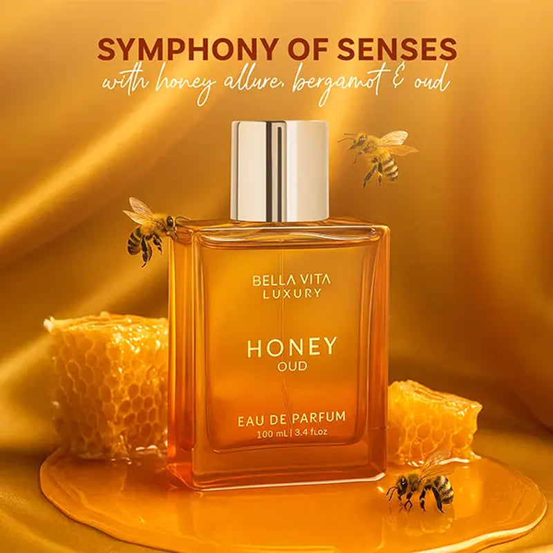 Bella Vita Luxury'S Honey Oud | Eau De Parfum 100Ml (3.4 Fl Oz) | Patchouli, Vanilla, Bergamot | Floral & Spicy | Made with Clean & Vegan Essentials Oils | Cruelty Free Fragrance Perfume | Super Brand Day Exclusive